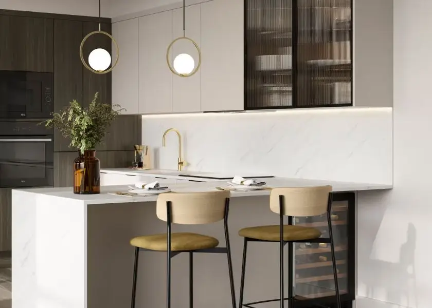 Dapur Mini Bar yang Menyatu dengan Kitchen Set